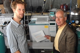 Postdoctoral researcher Matthew Rigby and Ronald Prinn, the TEPCO Professor of Atmospheric Chemistry, in MIT's Department of Earth, Atmospheric and Planetary Science,  were standing in front of a gas chromatograph, a key component of the trace gas measurement system used in the Advanced Global Atmospheric Gases Experiment (AGAGE).  The AGAGE network is made up of several such instruments located a...