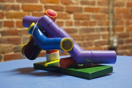 The novel toy the researchers built for their experiments.