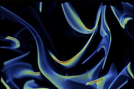 Detailed computer simulation shows how a particle of nutrients gets distributed by turbulent water.