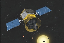 Artist's rendering of TESS in orbit