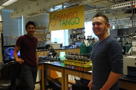 Postdoc Stephen Steiner (right) and graduate student Richard Li are part of the research team.