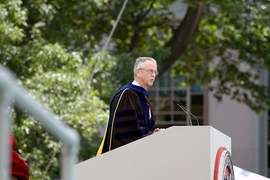 Charles M. Vest speaks at MIT's Commencement. 