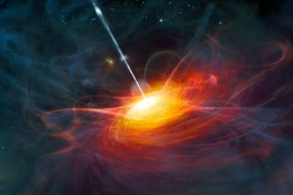 Artist’s interpretation of ULAS J1120+0641, a very distant quasar.