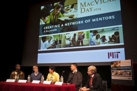 Left to right: Justin Bullock, Leslie Norford, Nergis Mavalvala, David Darmofal, and Dennis Freeman