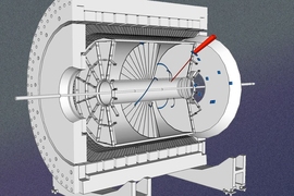 The STAR detector, used in the researchers' experiment, measures the energy and angle of the electron from the W boson decay produced in the proton collision.