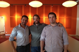 Socrative co-founders (left to right) Amit Maimon, Benjamin Berte, and Michael West