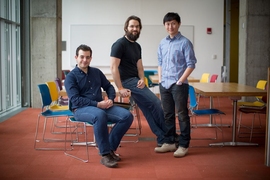 (From left) Daniel Sanchez, Nathan Beckmann, and Po-An Tsai