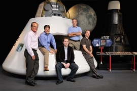 The DataXu founding team: (from left) Bruce Journey, Sandro Catanzaro, Bill Simmons, Gerard Keating (executive vice president of products and an early team member), and Mike Baker. 