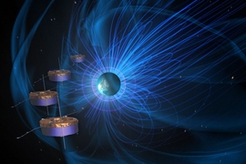 European Space Agency Cluster II satellites observe equatorial noise waves inside the Earth's magnetosphere.