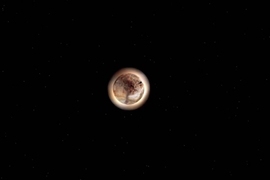 Artistic rendition of the Pluto occultation seen close-up.