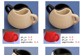 A new Web-based interface for design novices allows a wide range of modifications to a basic design — such as a toy car or a black-and-white "yin-yang" cup — that are guaranteed to be both structurally stable and printable on a 3-D printer. 