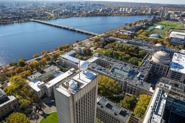 Aerial image of MIT and the Charles River