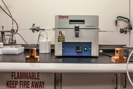 The chemical vapor deposition system for MoTe2 growth.