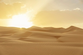 Rub' al Khali desert in the Arabian Peninsula