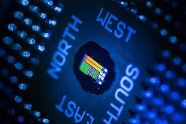 Researchers have produced a working optoelectronic chip that computes electronically but uses light to move information. The chip has 850 optical components and 70 million transistors, which, while significantly less than the billion-odd transistors of a typical microprocessor, is enough to demonstrate all the functionality that a commercial optical chip would require. 
