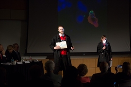 A theatrical presentation from a competing team, The T-Files. 