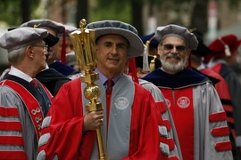 MIT Alumni Association President John Chisholm ’75, SM ’76 led the Academic Procession.