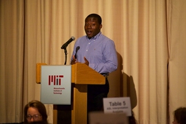 Kester Barrow, area director for MacGregor House (a student residence), in MIT’s Division of Student Life, also spoke to the audience about the needs of a diverse student community. While race is a social construct, Barrow stated, it is also the case that “race is a lived experience for us all.”