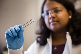 PhD student Anasuya Mandal wasn’t sure about the specific nature of her research until she met Paula Hammond, the David H. Koch Professor of Engineering, who told her about a medical technology called microneedles. “That was the coolest thing I'd ever heard of,” Mandal says. 
