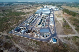 This desalination plant in Israel, called Sorek, is currently the world's largest, producing 625,000 cubic meters of fresh water per day. Boris Liberman, chief technology officer of IDE Technologies, the company that built this and several other huge desalination plants in Israel and California, was among the speakers at MIT's Low Carbon Desalination Workshop, which explored the potential for redu...