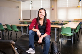 “I was lucky enough to discover MIT and my passion for engineering through MITES. I want to show students how great it is here and that yes, you can truly find paradise,” says senior Sade Nabahe.