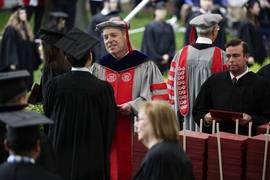 Provost Marty Schmidt presented diplomas to graduates.
