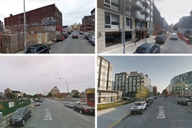By comparing 1.6 million pairs of photos taken seven years apart, researchers have now used a new computer vision system to quantify the physical improvement or deterioration of neighborhoods in five American cities, in an attempt to identify factors that predict urban change. Pictured are two street views, with the old photograph on the left and the new photograph on the right.