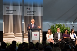“I found that what mattered at MIT was not where you come from or who you know, but what you contribute: Good ideas, new perspectives, hard work, and creativity,” said MIT President L. Rafael Reif at the 2017 Convocation. MIT, he said, “was the first place where I could stop feeling self-conscious, particularly about what interested me.” 
