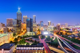 Researchers looked at 11 metro areas — including Atlanta, Georgia, pictured — to examine how much local emissions-reductions programs can help combat climate change. They found that there is likely to be greater impact in the area of residential energy rather than transportation, especially given local hurdles against more compact development. 
