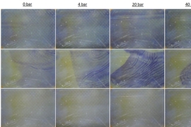 Images obtained in their laboratory setup enabled Emily Tow and Professor John Lienhard to show exactly how biofouling material builds up on a membrane over time, and how it is removed under different pressure conditions.

