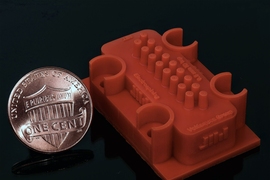 A 3-D-printed manufacturing device can extrude fibers that are only 75 nanometers in diameter, or one-thousandth the width of a human hair.
