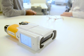 MIT spinout PlenOptika has developed a highly accurate, portable autorefractor called QuickSee that measures refractive errors of the eye. Users peer into the viewing end and stare at an object in the distance. A technician taps a green arrow on a digital screen to start the measurement and, in about 10 seconds, a prescription estimate pops up on the screen. More affordable than the current techno...