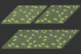 Diagrams illustrate the self-healing properties of the new material. At top, a crack is created in the material, which is composed of a hydrogel (dark green) with plant-derived chloroplasts (light green) embedded in it. At bottom, in the presence of light, the material reacts with carbon dioxide in the air to expand and fill the gap, repairing the damage.