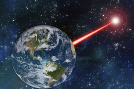 An MIT study proposes that laser technology on Earth could emit a beacon strong enough to attract attention from as far as 20,000 light years away.