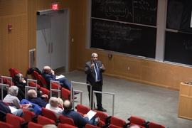 Anantha Chandrakasan, Dean of the School of Engineering, at an MIT faculty forum about the new MIT Schwarzman College of Computing, October 18, 2018.