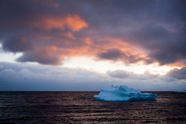 Iceberg in Disko Bay, west Greenland. 