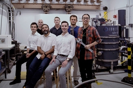 Back, standing (left to right): William Koch, Jacob Bickus, David Stern*, Hin “Jimmy” Lee
Front, seated (Left to right): Ruaridh Macdonald, Areg Danagoulian, Ethan Klein 

*David Stern is a student at Tufts who is working this summer in Areg’s Lab. 