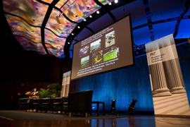 The first of six Climate Action Symposia planned for this year was held at MIT's Kresge Auditorium.