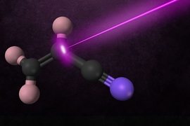 MIT chemists have devised a way to observe the transition state of the chemical reaction that occurs when vinyl cyanide is broken apart by an ultraviolet laser.