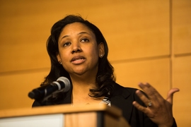 Kristala Prather, the Arthur D. Little Professor of Chemical Engineering at MIT and co-chair of the symposium, discussed the potential for developing low-carbon fuels.