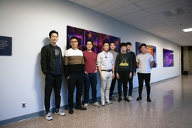MIT researchers, from left to right: Kuan Qiao, Jeehwan Kim, Hyun S. Kum, Wei Kong, Sang-Hoon Bae, Jaewoo Shim, Sangho Lee, Chanyeol Choi