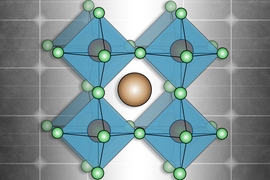 Perovskites, a family of materials defined by a particular kind of molecular structure as illustrated here, have great potential for new kinds of solar cells. A new study from MIT shows how these materials could gain a foothold in the solar marketplace.
