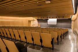 an open lecture space in the Welcome Center