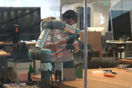 researchers working on robot