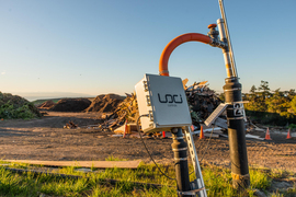 loci control device attached to landfill well