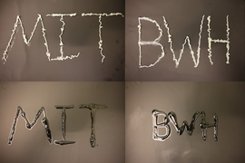 the gels used to write "MIT and "BWH"