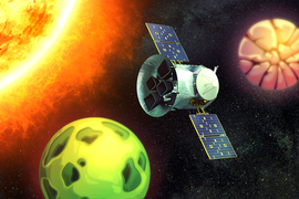 graphic of multiplanet system with satellite