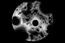 map of lunar south pole