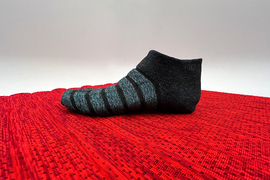 a sock made from the novel fabrication process