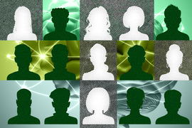 silhouettes representing the exclusion of women from autism datasets